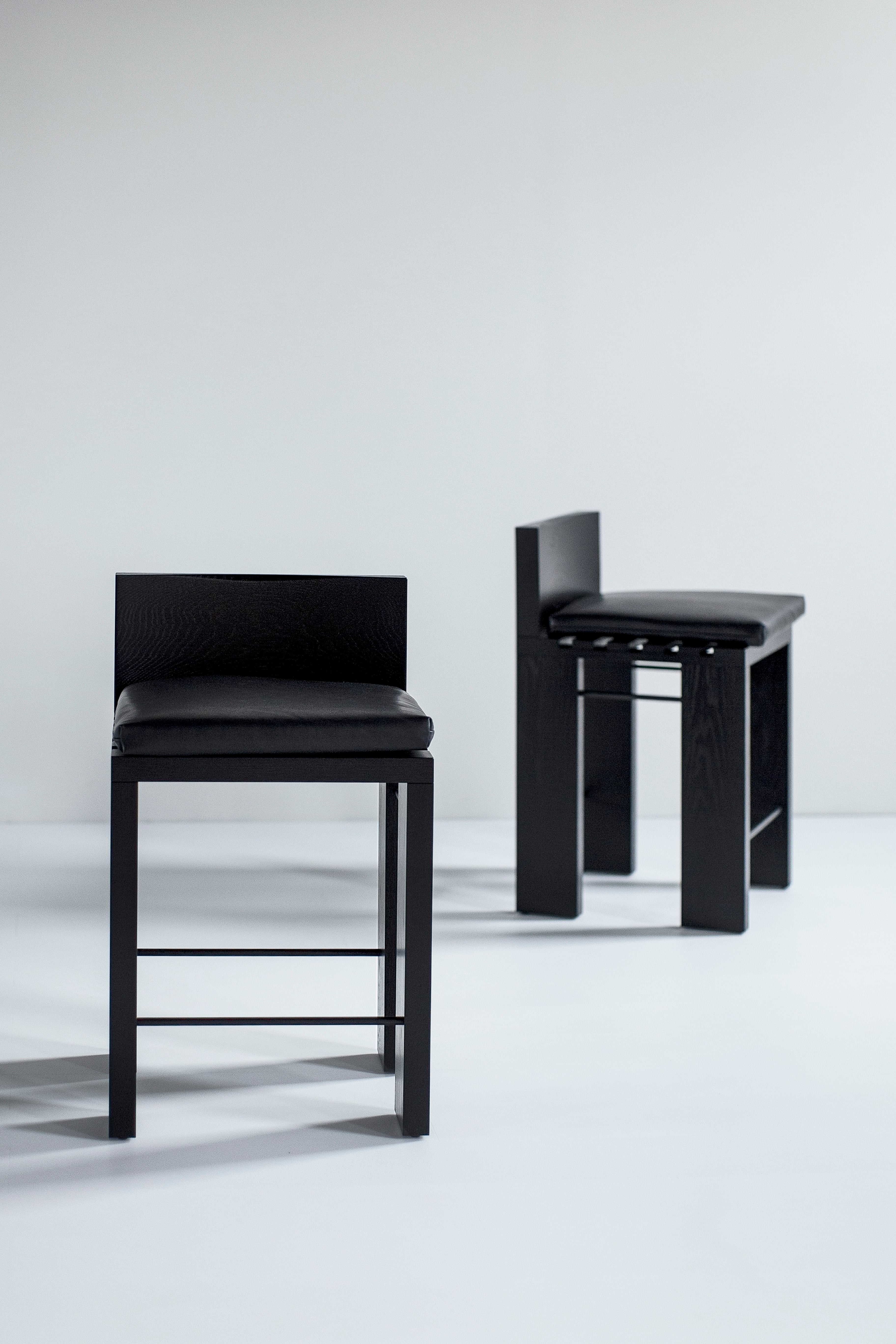 Black Chile Counter Stool Black Leather, Image 7