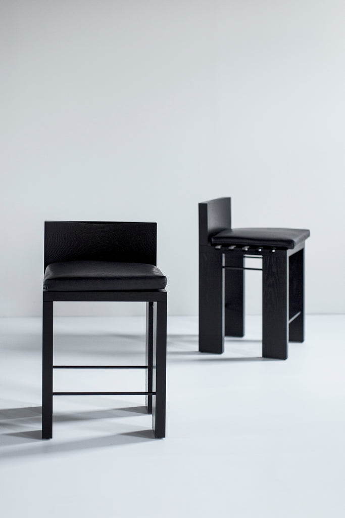 Black Chile Counter Stool Black Leather, Image 7