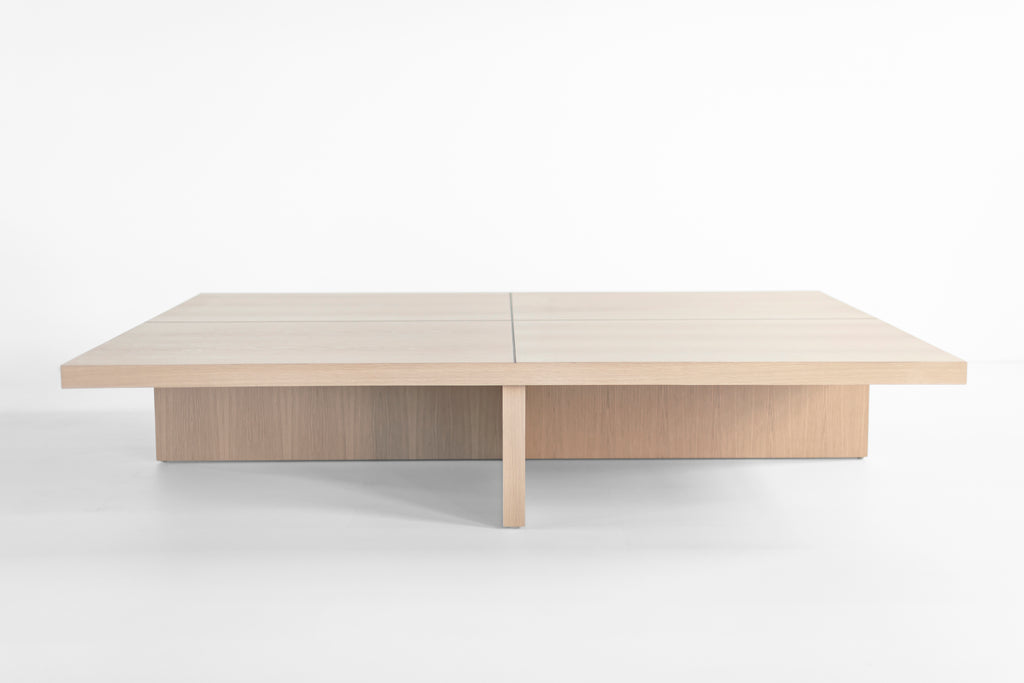 Bleached Oak Quadrant Coffee Table, image 1