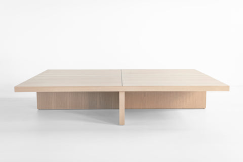 Bleached Oak Quadrant Coffee Table, image 1