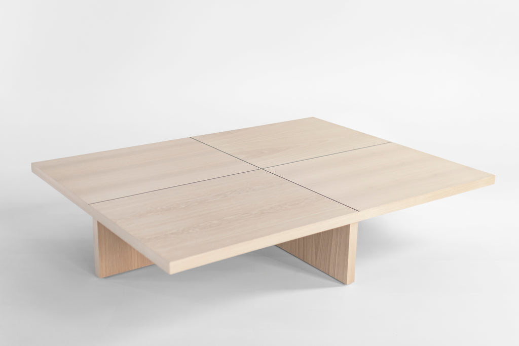 Bleached Oak Quadrant Coffee Table, image 6