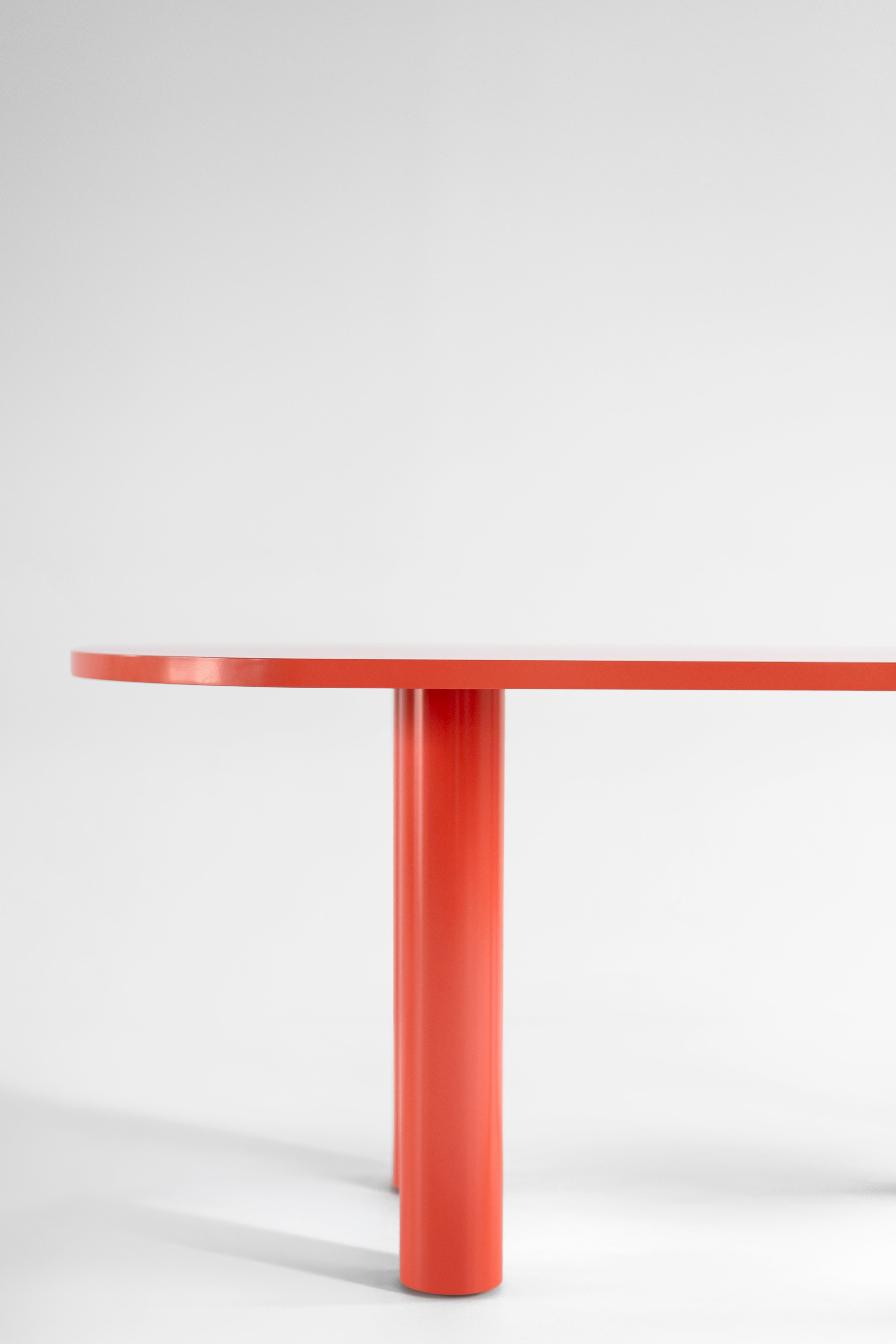 Cava Dining Table Bright Coral Lacquer, image 4