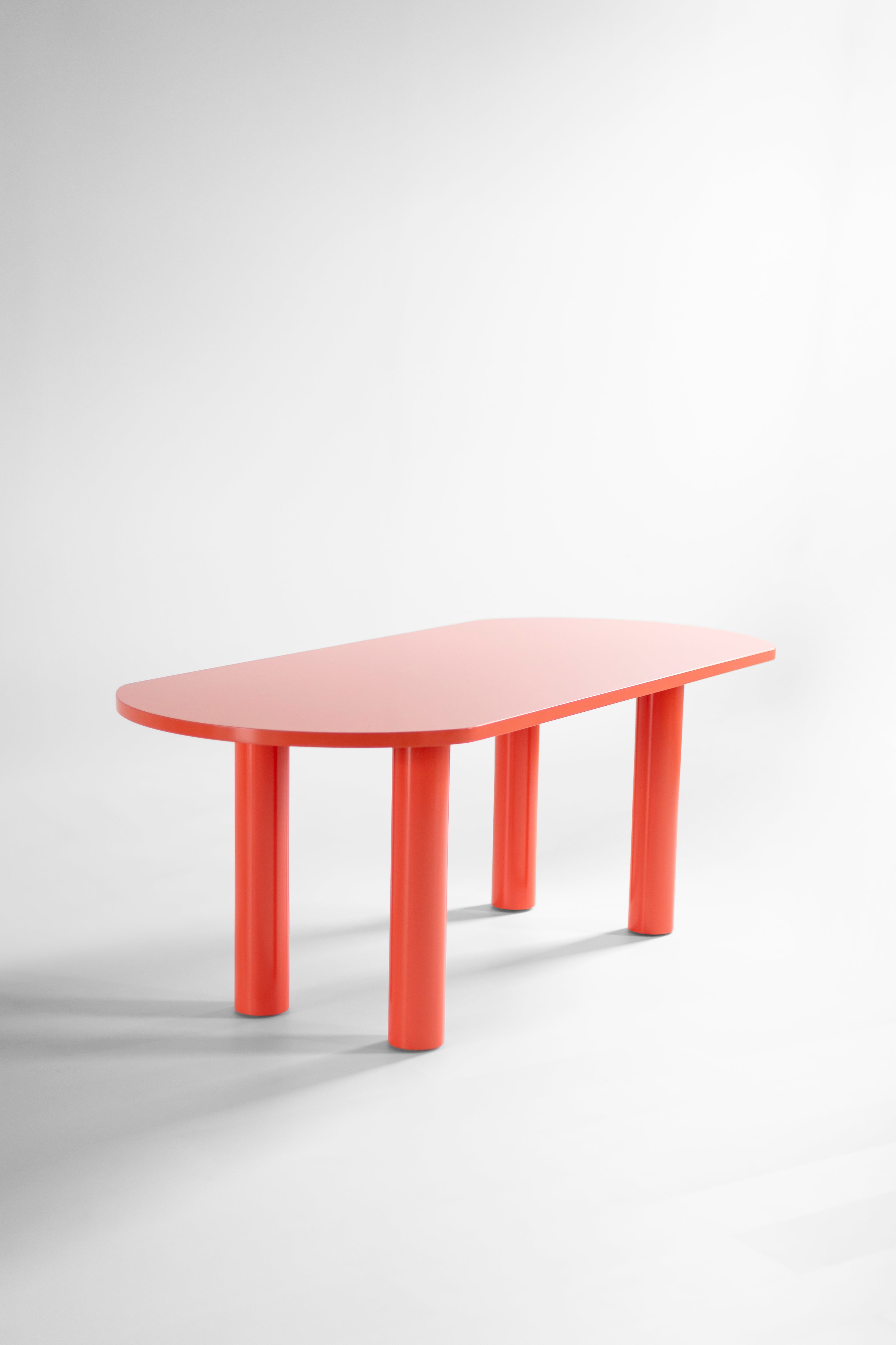 Cava Dining Table Bright Coral Lacquer, image 10