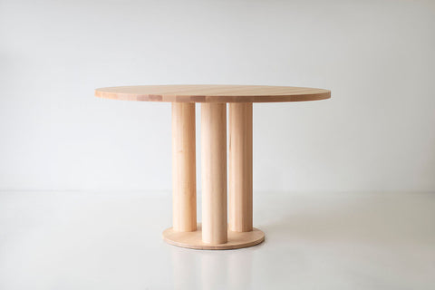 Cava Modern Round Dining Table Maple Image 01