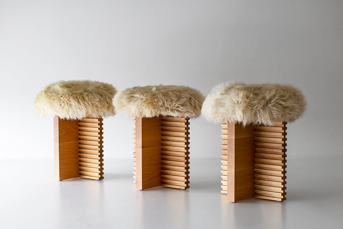Cicely Dining Stool Sheepskin, Image 03