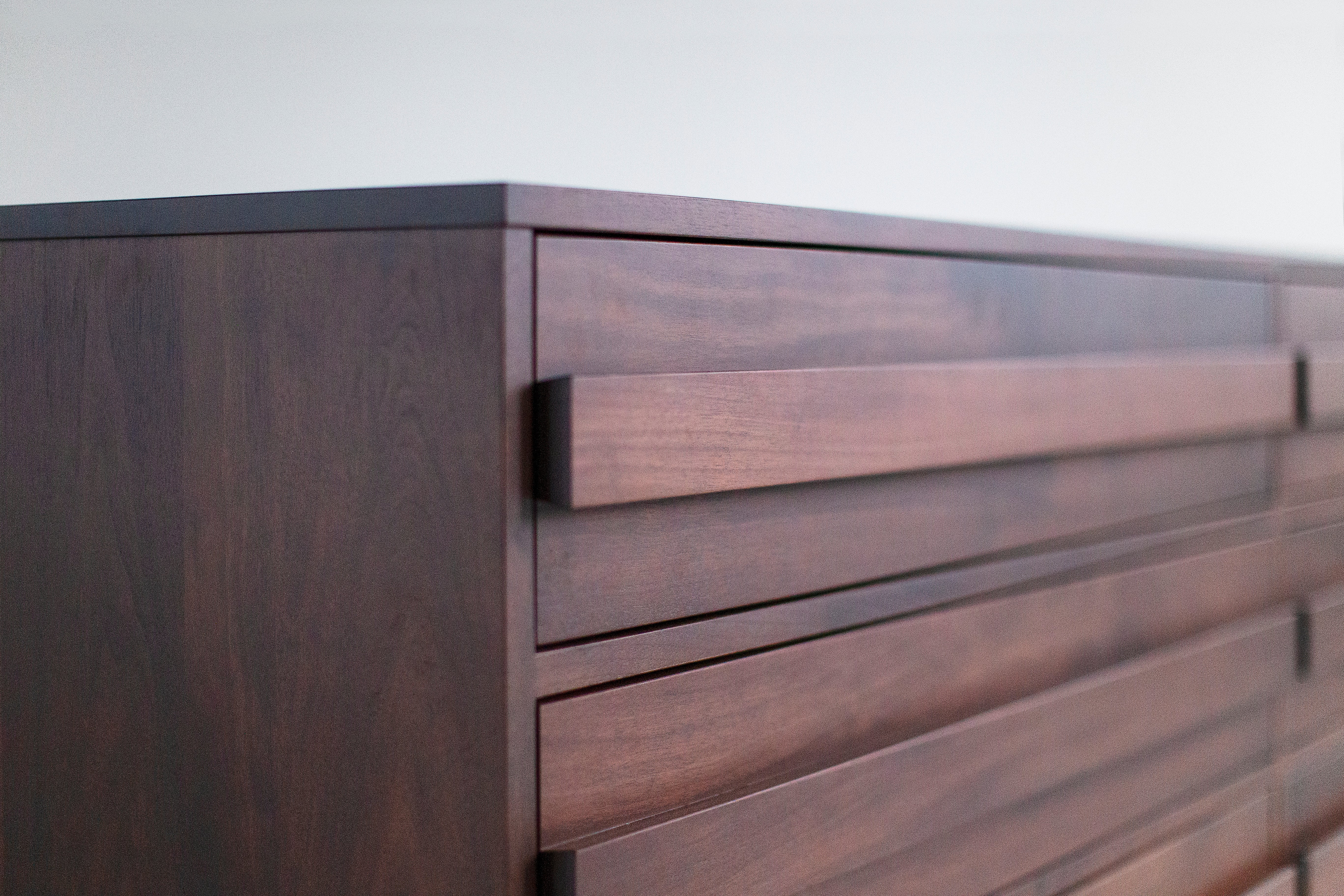 Modern 6 Foot Walnut Dresser, image 2