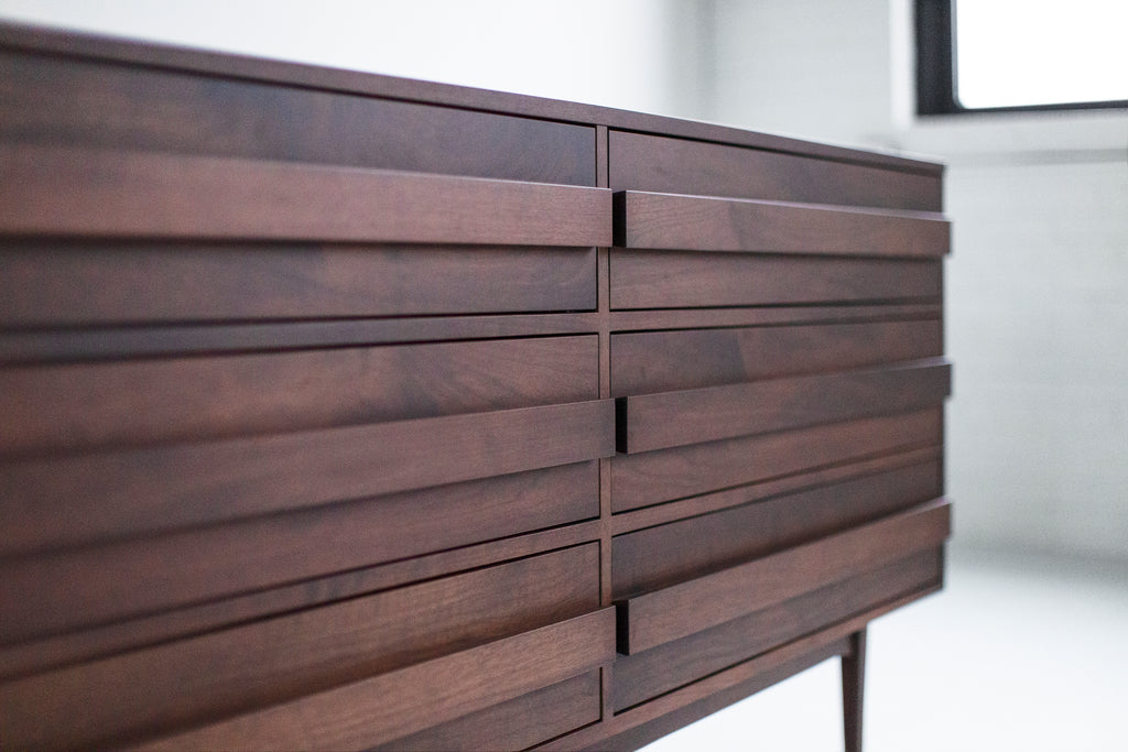 Modern 6 Foot Walnut Dresser, image 4