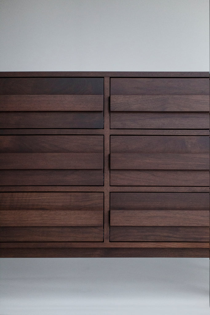 Modern 6 Foot Walnut Dresser, image 7