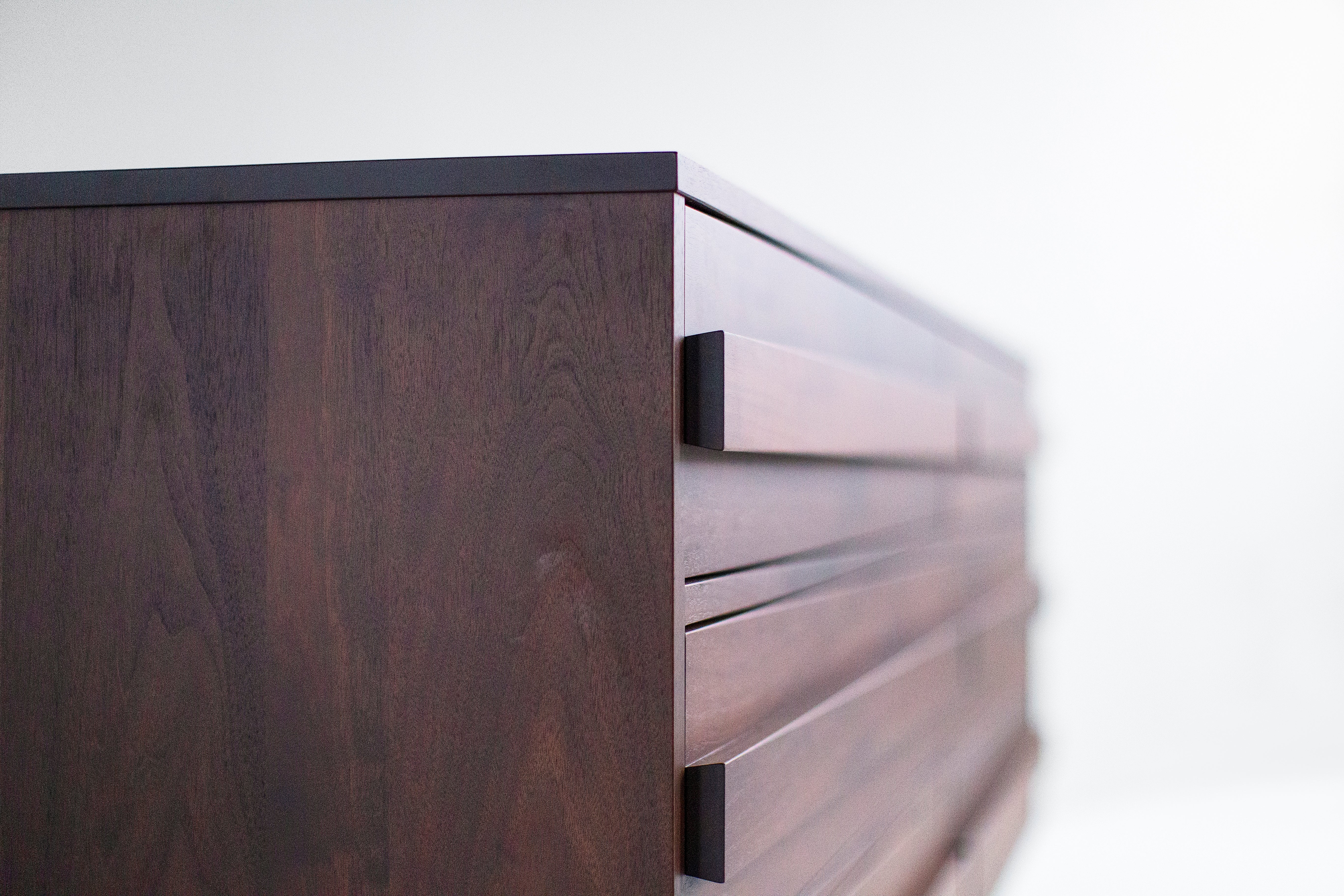 Modern 6 Foot Walnut Dresser, image 9