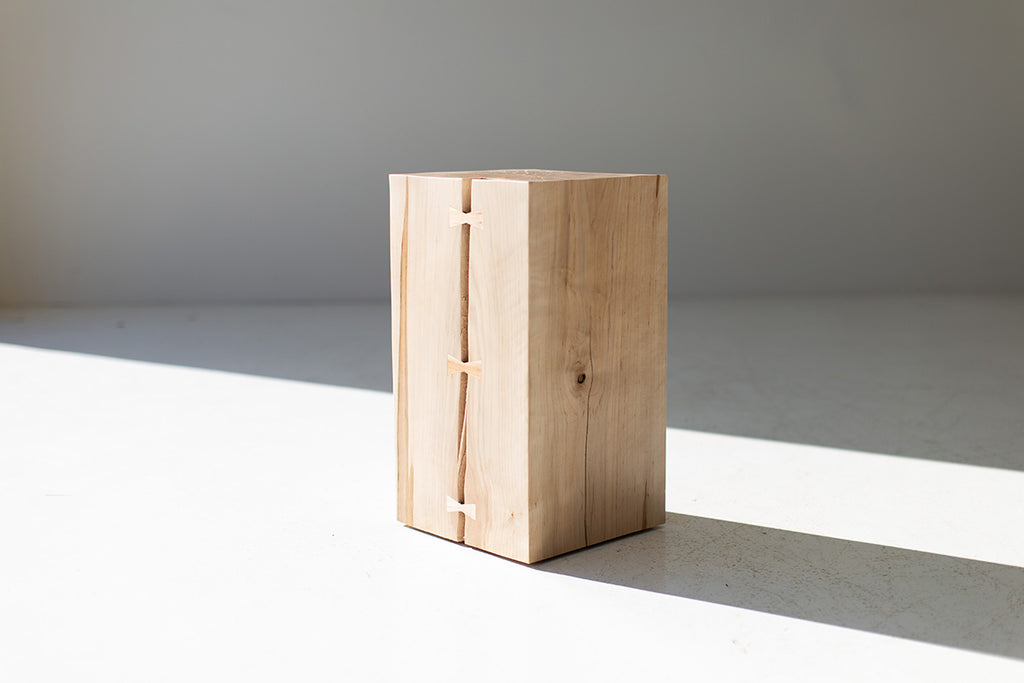 Natural Wood Side Table Quick Ship Image 01