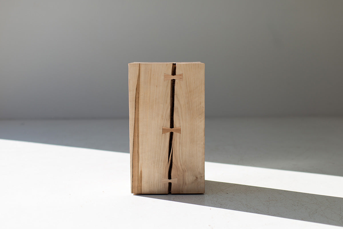 Natural Wood Side Table Quick Ship Image 03