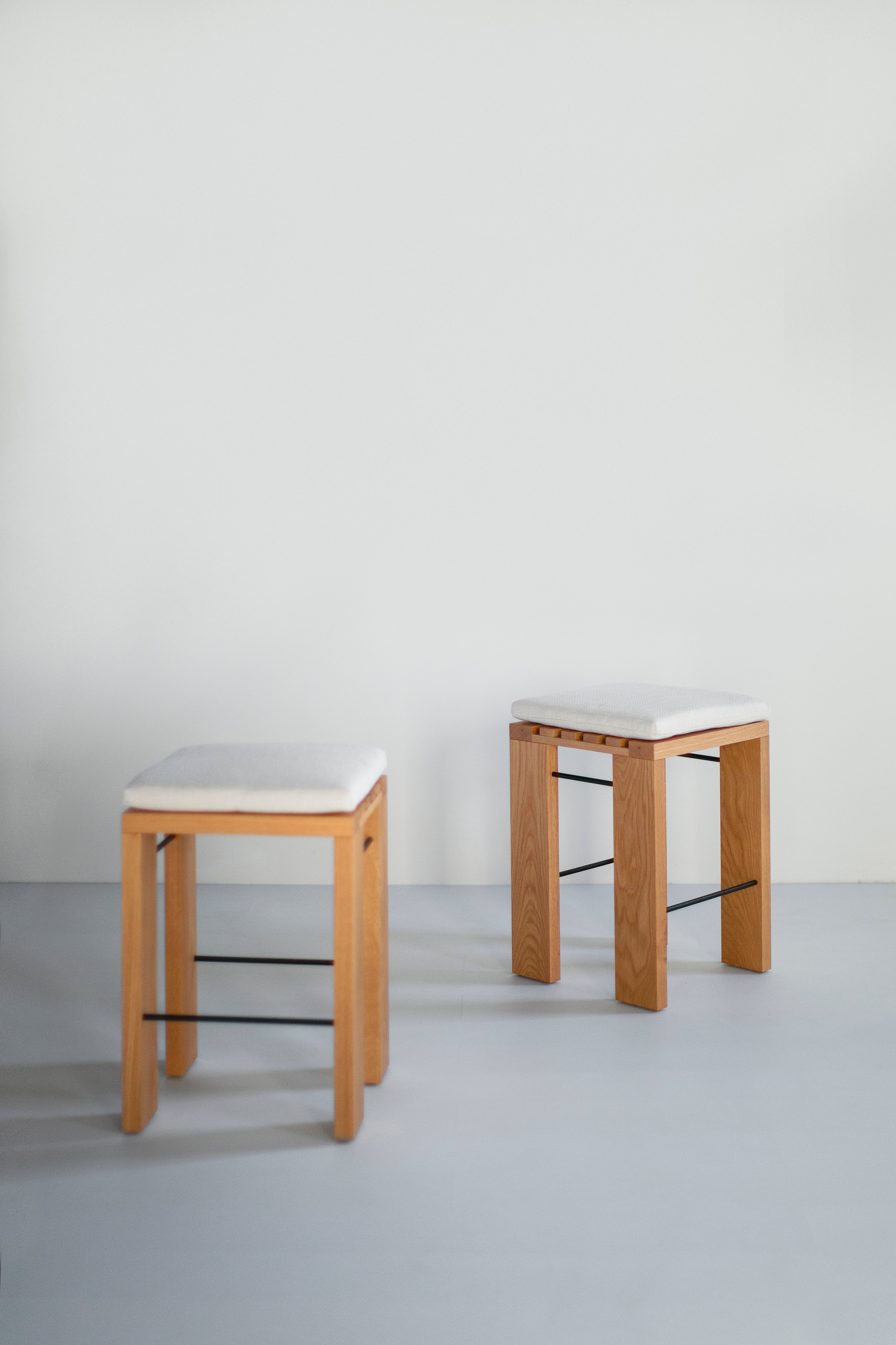 Simple White Oak Counter Stool, image 3
