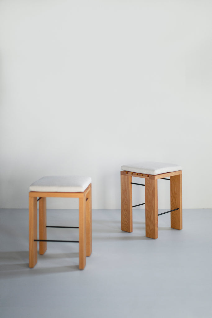 Simple White Oak Counter Stool, image 3