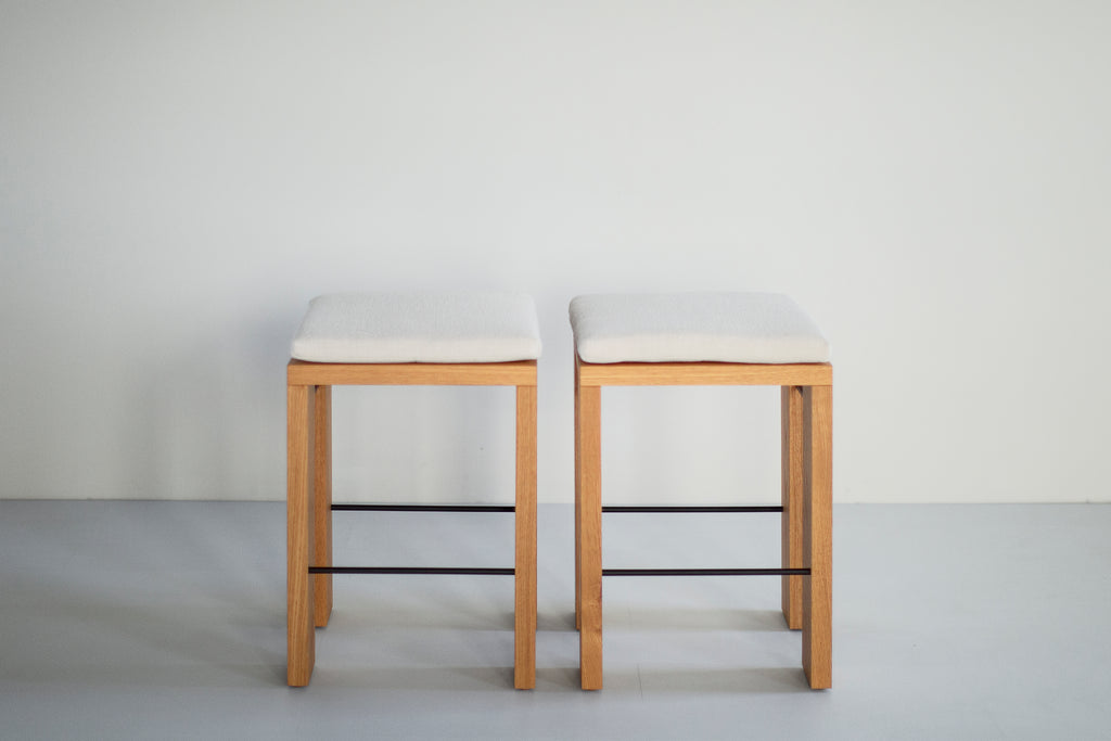 Simple White Oak Counter Stool, image 6
