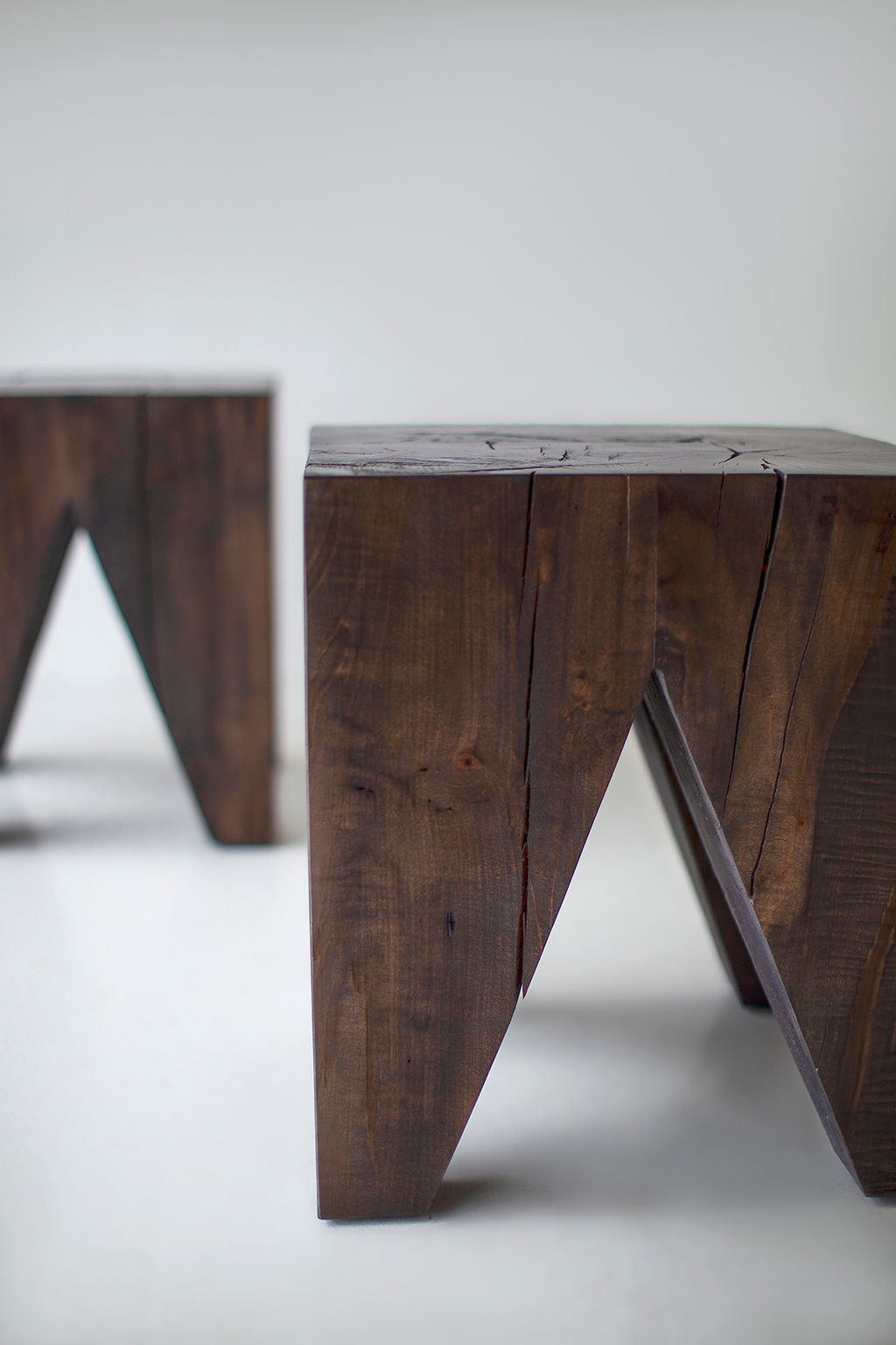 Solid Wood Modern Side Table The Large Vega Image 04