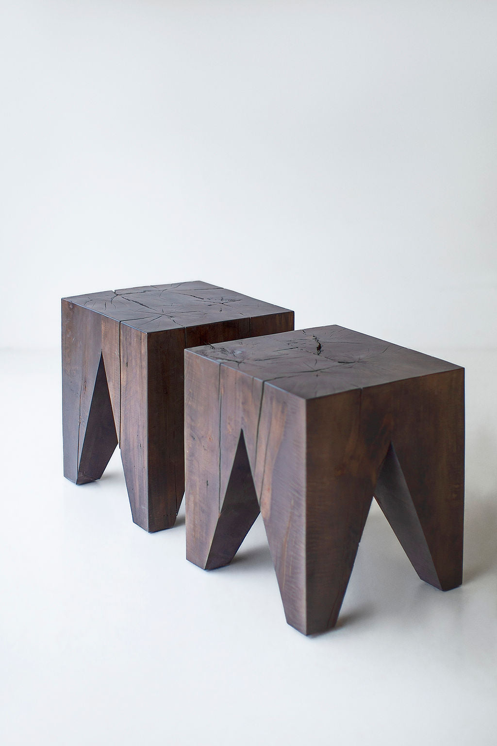 Solid Wood Modern Side Table The Large Vega Image 06