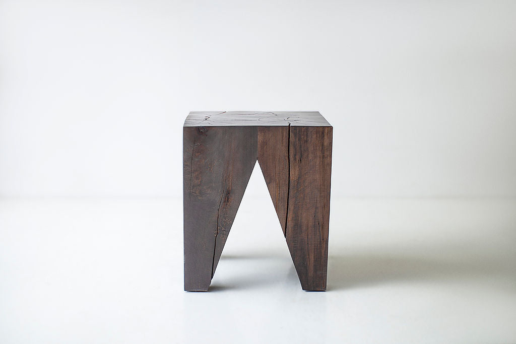 Solid Wood Modern Side Table The Large Vega Image 07
