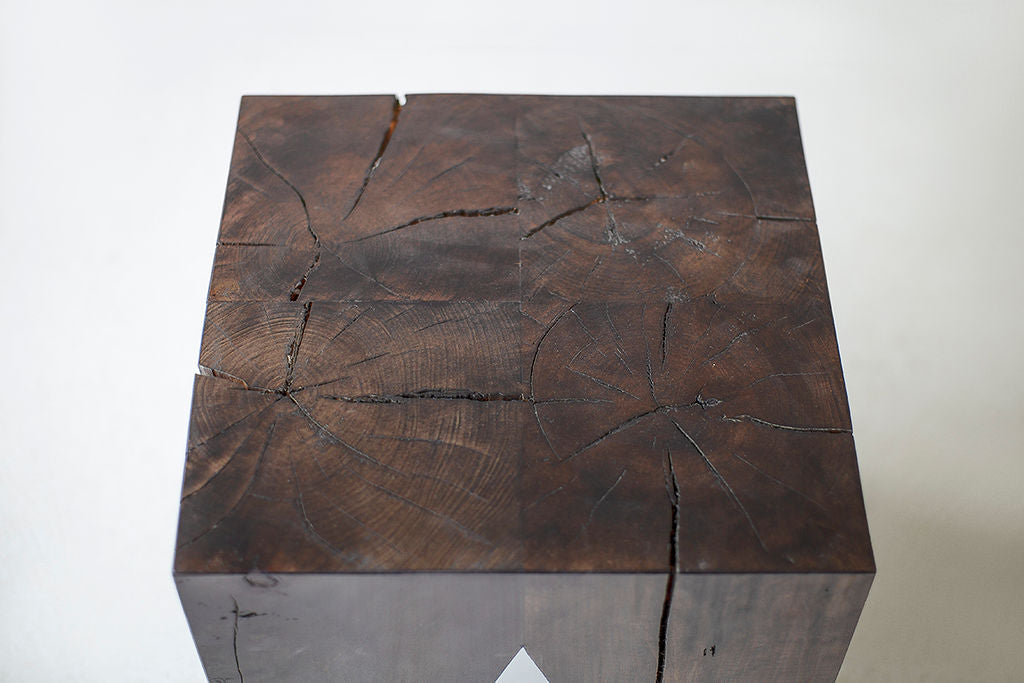 Solid Wood Modern Side Table The Large Vega Image 08
