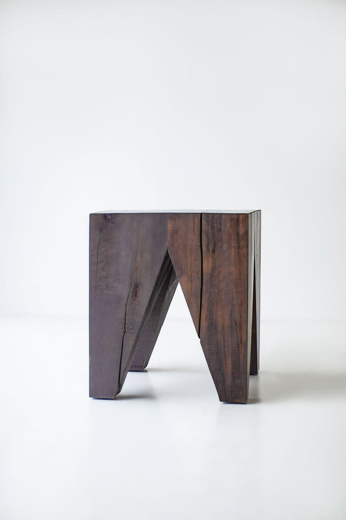 Solid Wood Modern Side Table The Large Vega Image 09