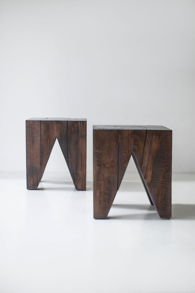 Solid Wood Modern Side Table The Large Vega Image 10
