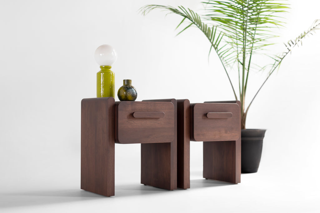 Walnut Nightstand Iris, image 1