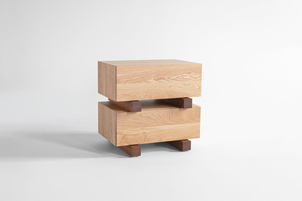 white oak santa fe nightstand, image 1