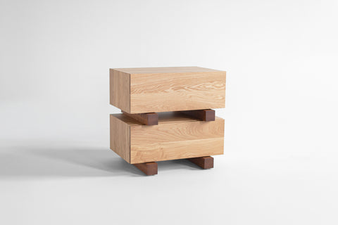 white oak santa fe nightstand, image 1